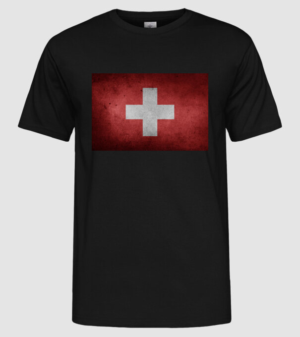 SWITZERLAND model negru pe tricou