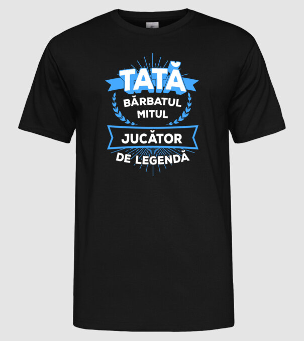 TATĂ - bărbatul, mitul, jucător de polo de legendă model negru pe tricou