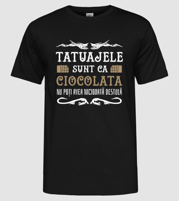 Tatuajele sunt ca ciocolata, nu poți avea niciodată destulă model negru pe tricou