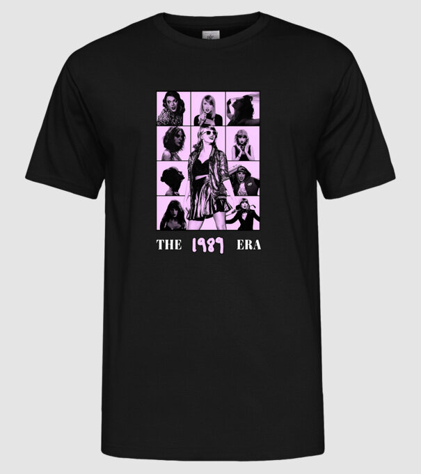 Taylor Swift ERAS lilac model negru pe tricou