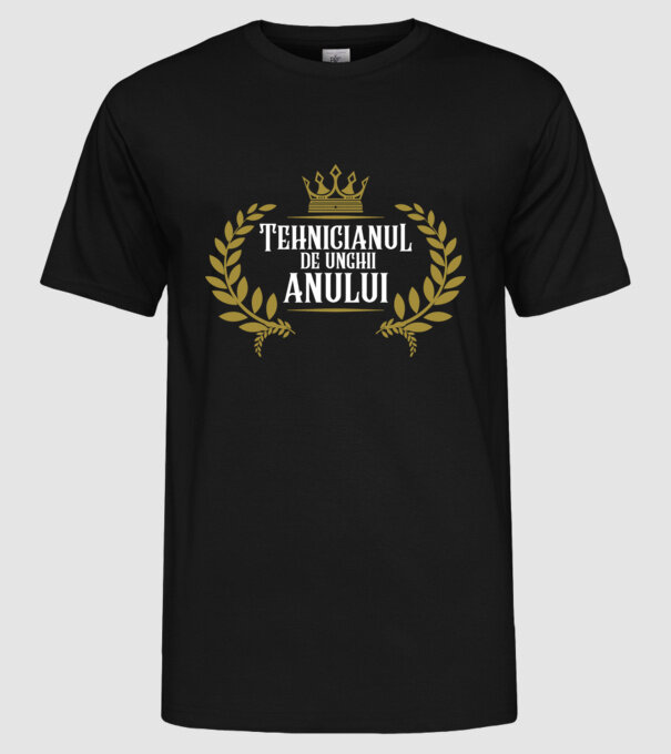 Tehnicianul de unghii al anului model negru pe tricou