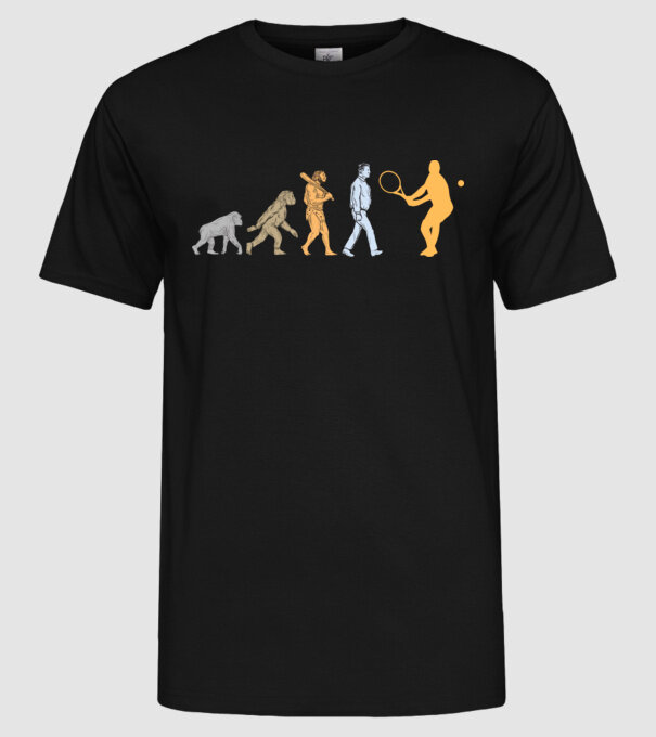 Tennis evolution model negru pe tricou