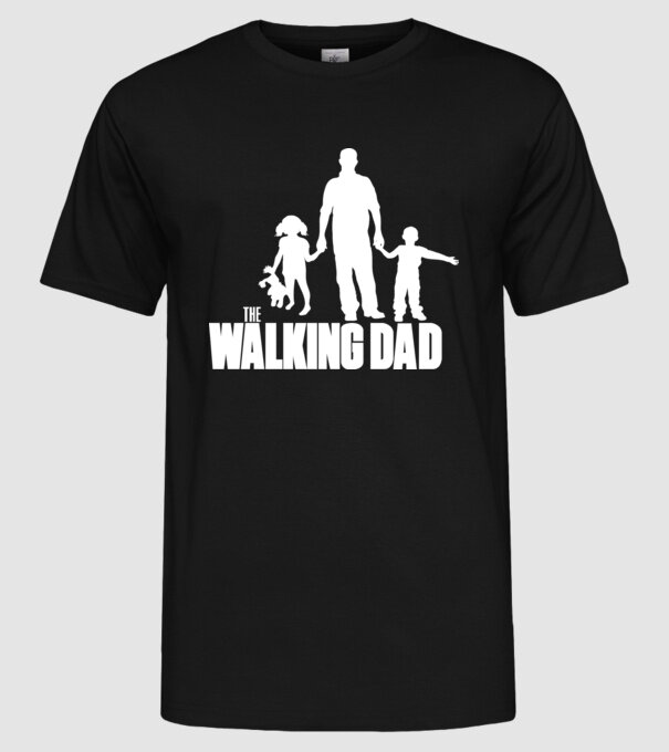 The Walking Dad model negru pe tricou