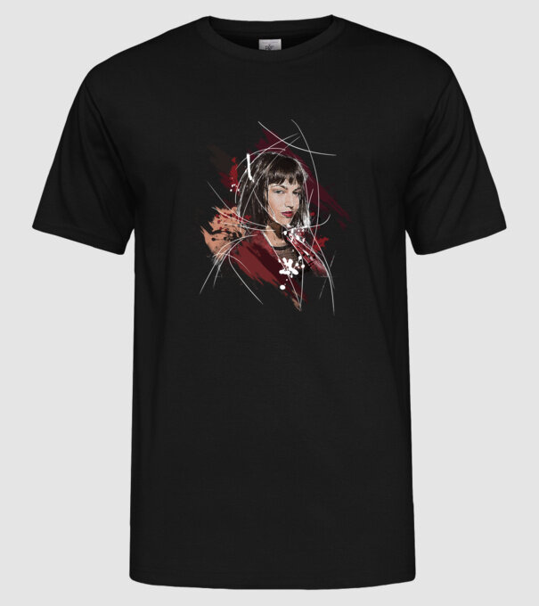 tokyo poster model negru pe tricou