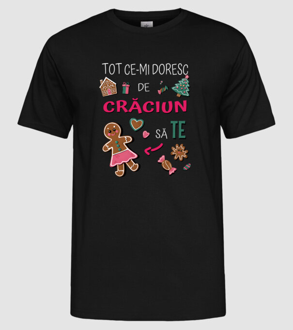 Tot ce-mi doresc de Crăciun să TE Femei Negru model negru pe tricou