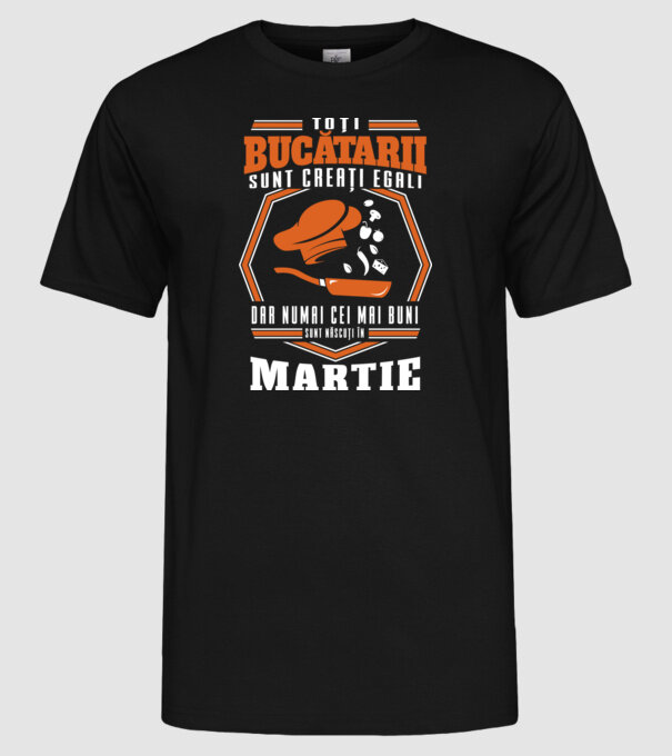 Toți bucătarii sunt creați egali martie model negru pe tricou