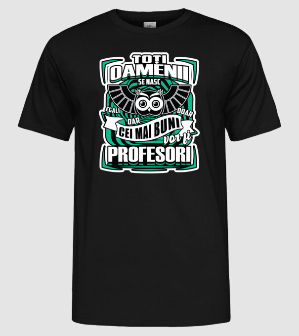 Toți oamenii profesori model negru pe tricou