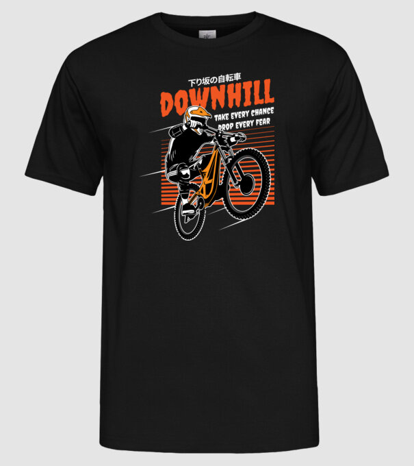 TR Downhill model negru pe tricou