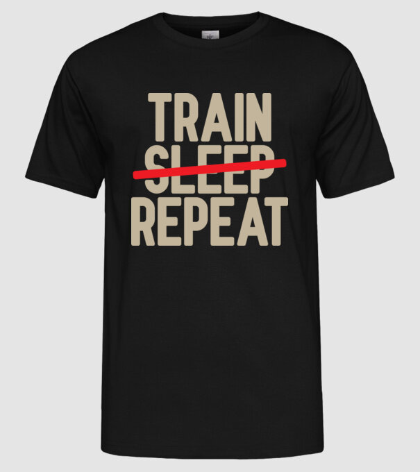 Train repeat model negru pe tricou
