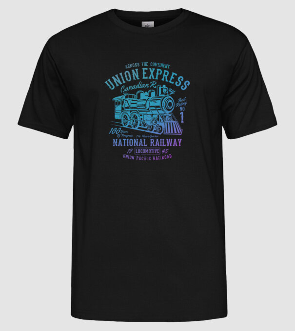 Trenuri model negru pe tricou