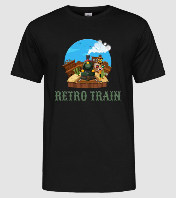 Trenuri model negru pe tricou
