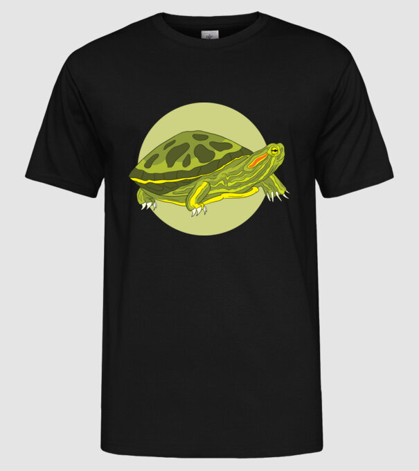 Turtle model negru pe tricou