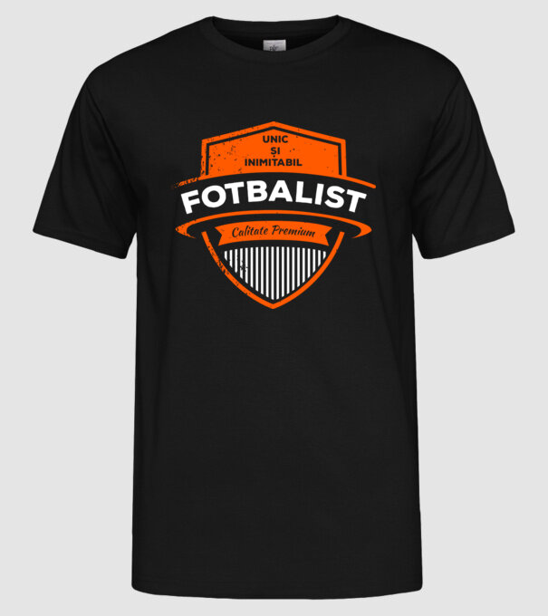 FOTBALIST unic și inimitabil calitate premium model negru pe tricou