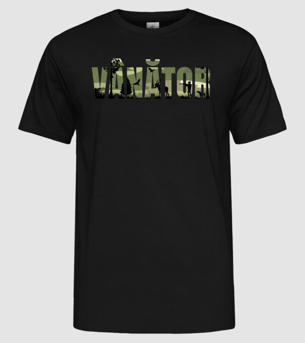 VÂNĂTOR model negru pe tricou