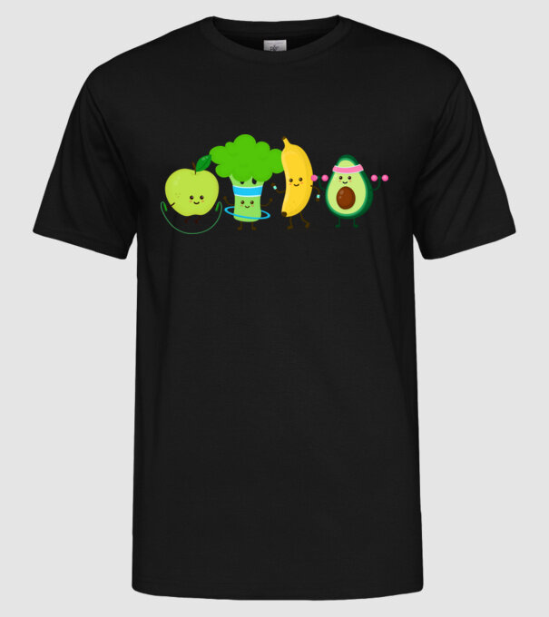 Vegan model negru pe tricou