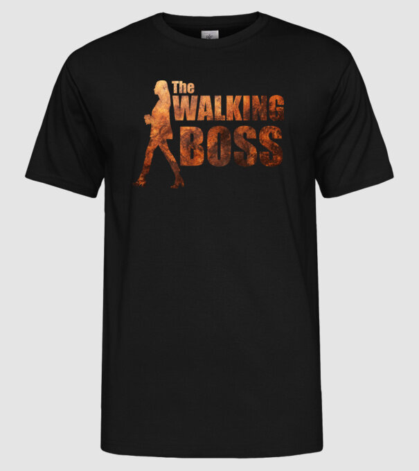 Walking bos model negru pe tricou