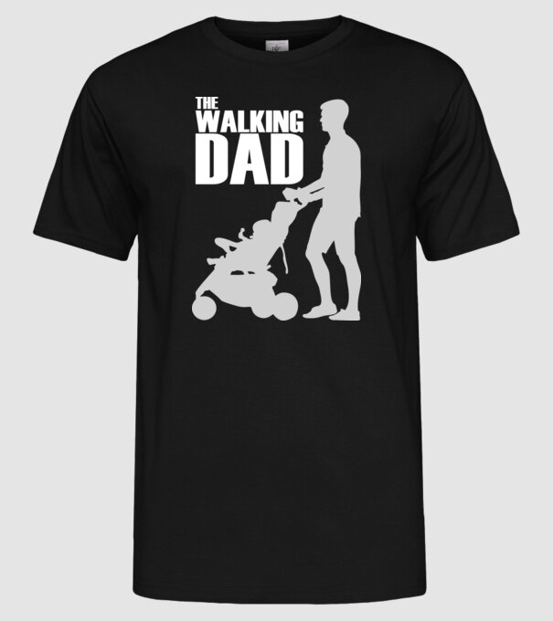 Walking dad model negru pe tricou