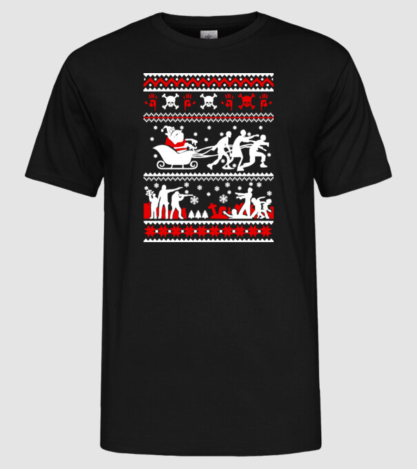 Walking Dead cu motiv norvegian model negru pe tricou