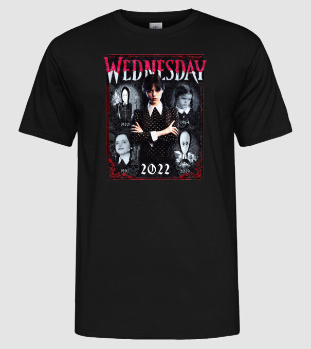 WEDNESDAY multi all time model negru pe tricou