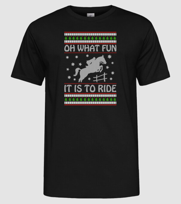 What Fun is to ride - Horse model negru pe tricou