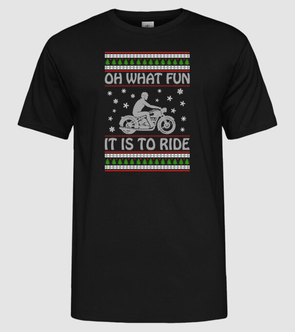 What Fun is to ride - Moto model negru pe tricou