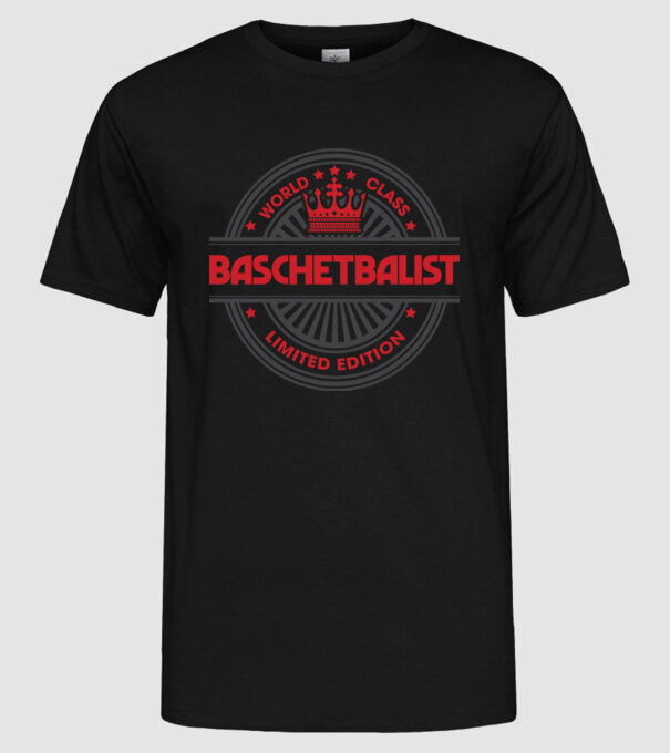 baschetbalist model negru pe tricou
