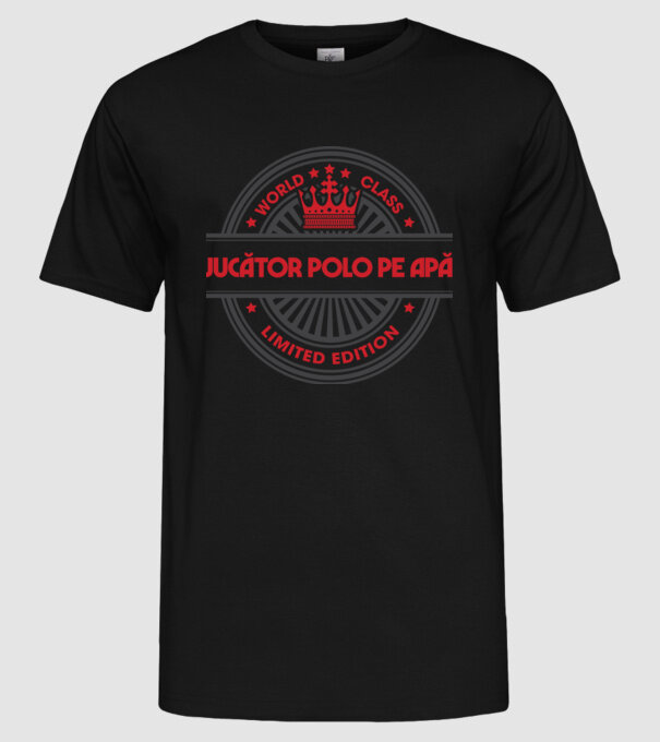 jucător polo pe apă model negru pe tricou
