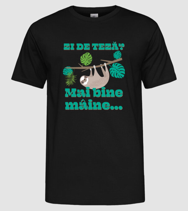 zi de teză? Mai bine mâine... model negru pe tricou