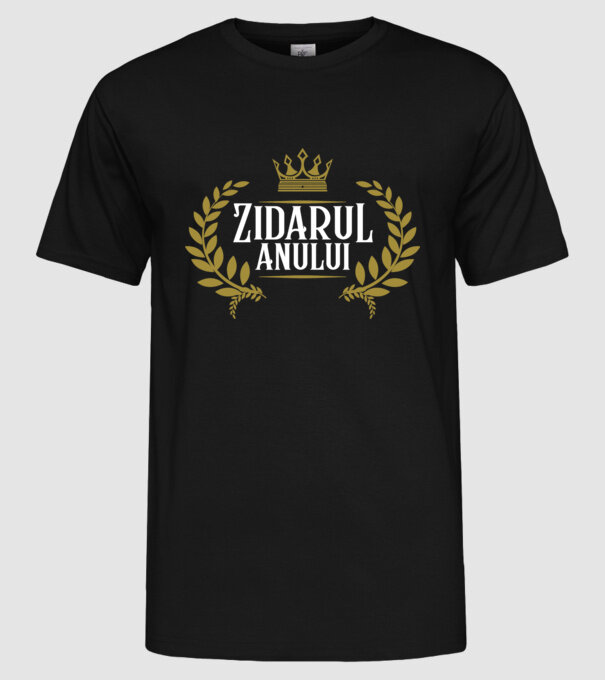 Zidarul anului model negru pe tricou