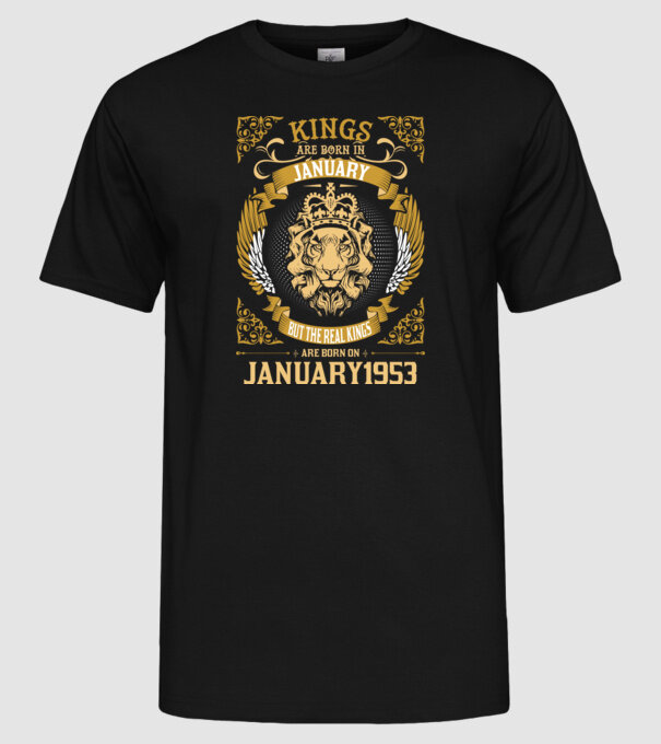 Ziua de naștere a Leului 1953 january model negru pe tricou