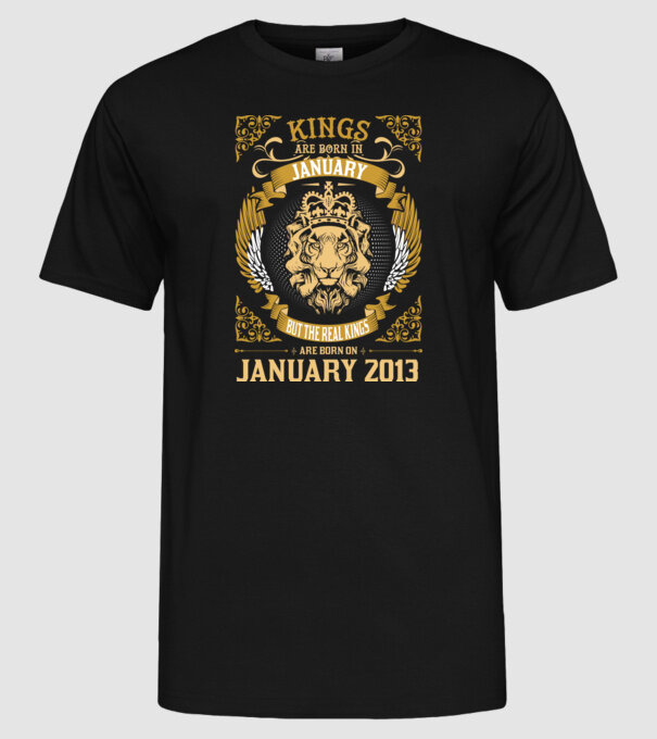 Ziua de naștere a Leului 2013 january model negru pe tricou