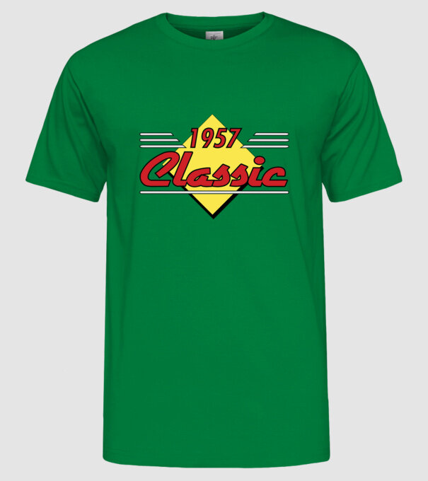 Classic - 1957 model verde pe tricou