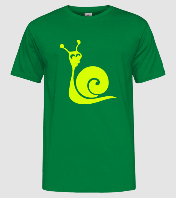 Snail model verde pe tricou