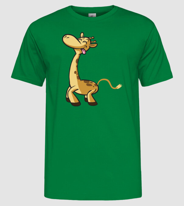Giraffe model verde pe tricou