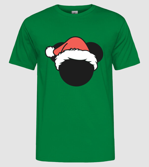 Crăciun Mickey model verde pe tricou