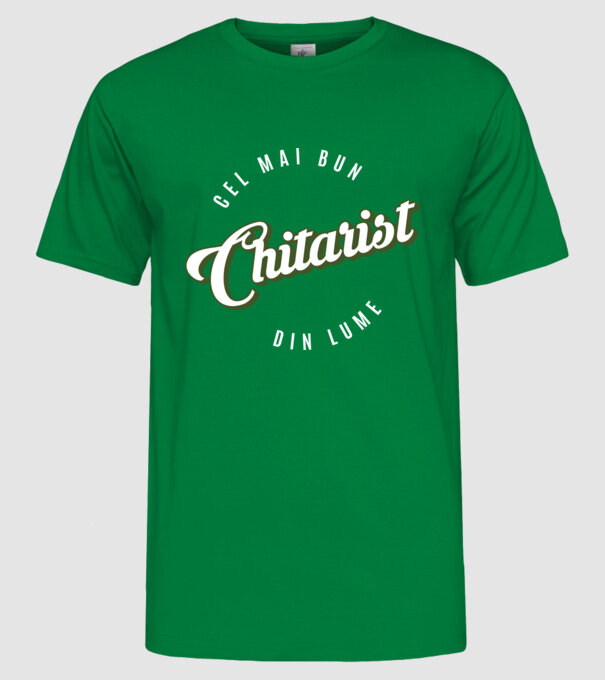 Cel mai bun Chitarist din lume model verde pe tricou