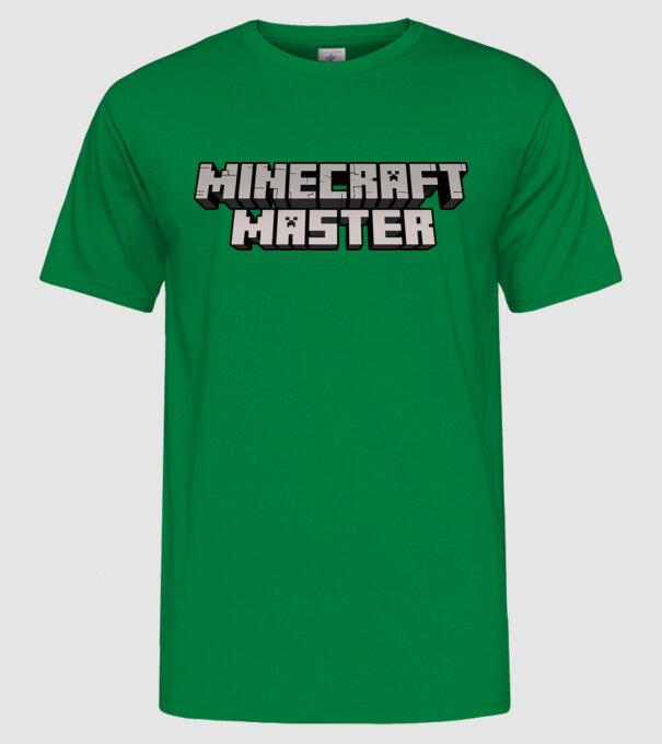 Minecraft Master model verde pe tricou