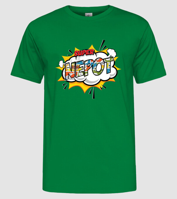 Super Nepot model verde pe tricou