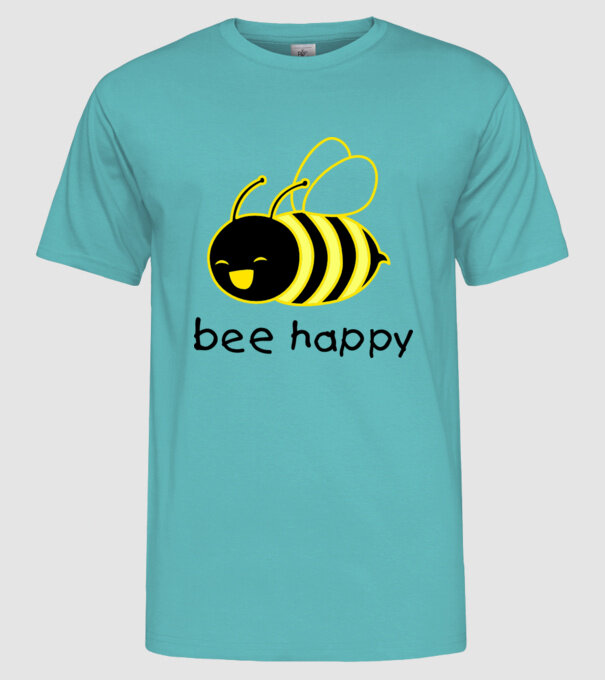 bee happy model turcoaz pe tricou