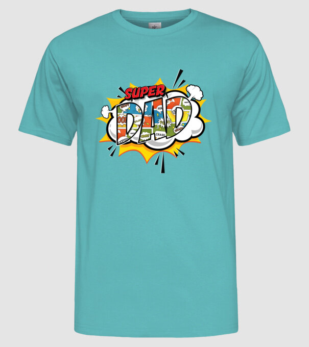 Comic Dad model turcoaz pe tricou