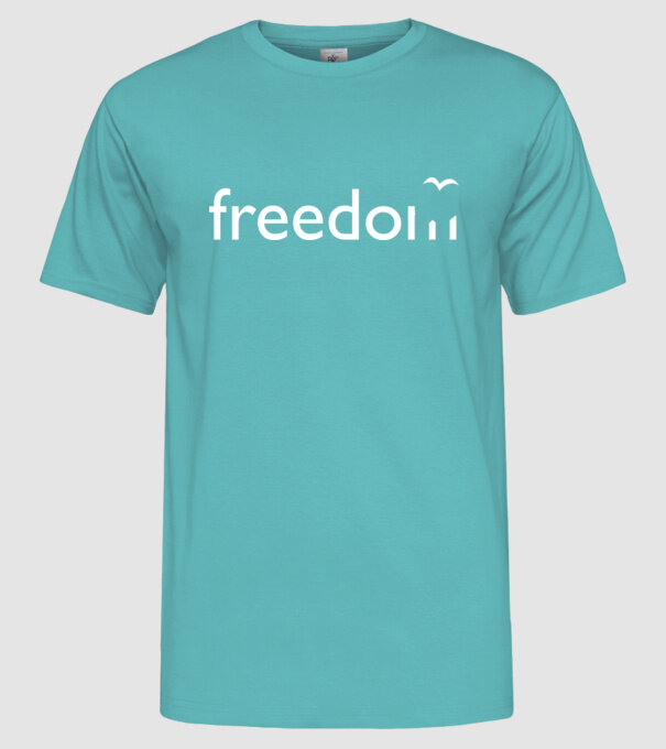 Freedom model turcoaz pe tricou