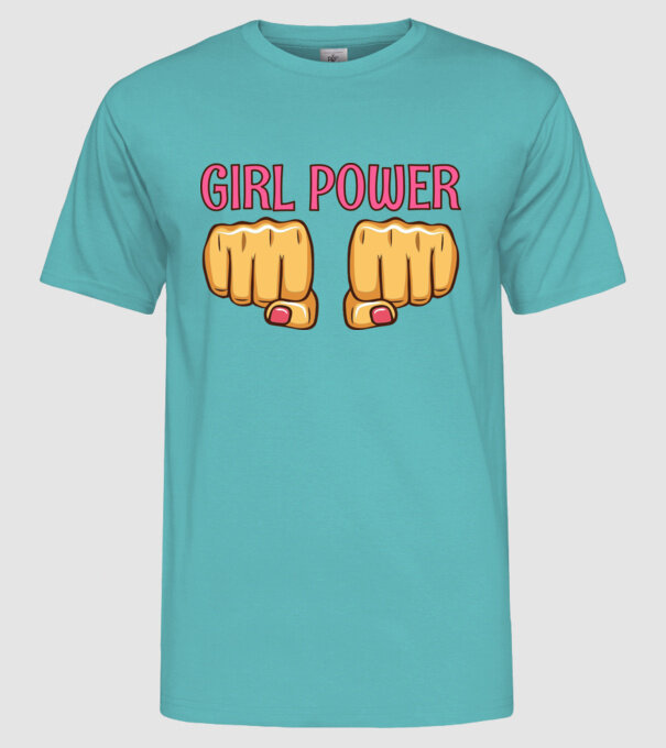 Girl Fist model turcoaz pe tricou