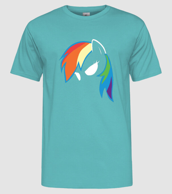 Rainbow Dash model turcoaz pe tricou