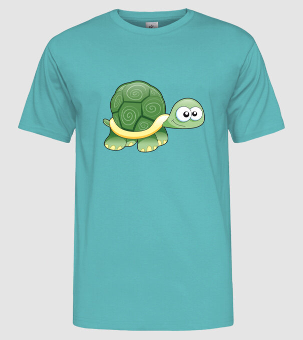 Turtle model turcoaz pe tricou