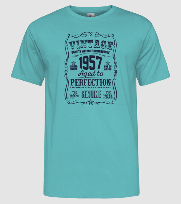 Vintage Perfection - 1957 model turcoaz pe tricou