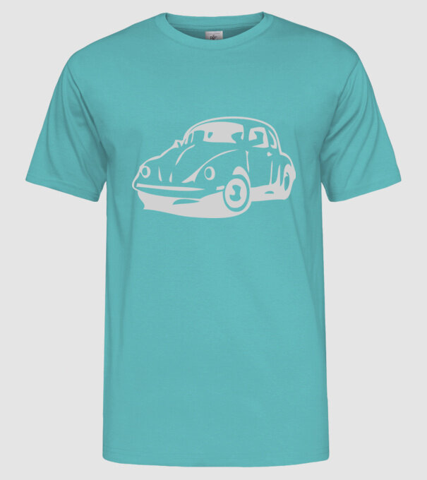 vw beetle model turcoaz pe tricou
