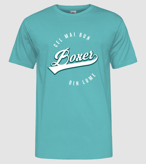 Cel mai bun boxer din lume model turcoaz pe tricou