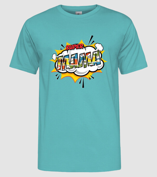 Mamă Comică model turcoaz pe tricou