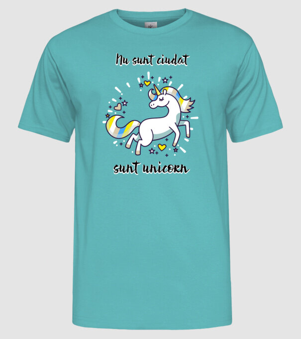 Nu sunt ciudat - sunt unicorn model turcoaz pe tricou