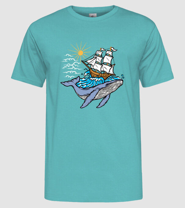 Vapoare model turcoaz pe tricou